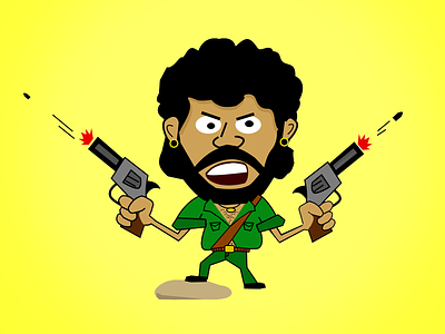 Gabbar bollywood character character design chat app illustration stickers