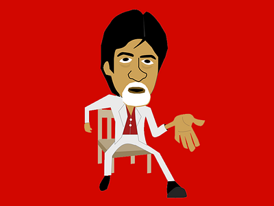 Sticker - Amitabh bollywood character character design chat app illustration sticker