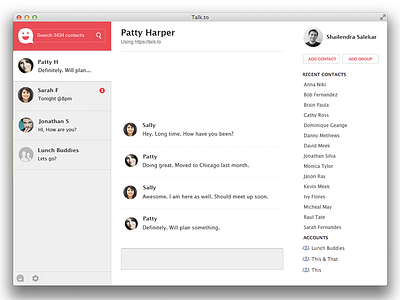 Desktop Chat App chat chat app colors ui ux