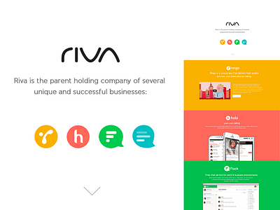 Riva colors design graphic design website website design