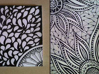 Zentangle Pattern black and white design doodle pattern zentangle
