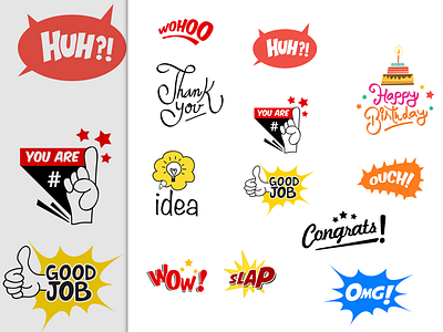 Stickers app design flock illustrator mobile stickers ui