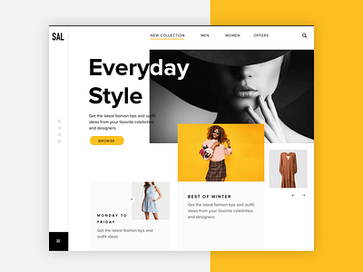 Fashion Homepage design fashion typography user interface web website
