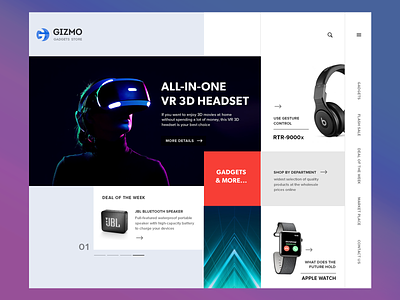 Gadget Homepage - Another variation colors design graphic design typography ui user interface website