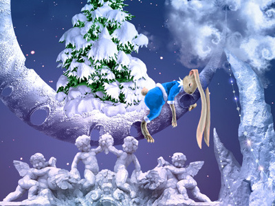 Christmas Wonderland 2016 720 christmas christmas tree crescent fairy icicles landscape magic photoshop snow xmas