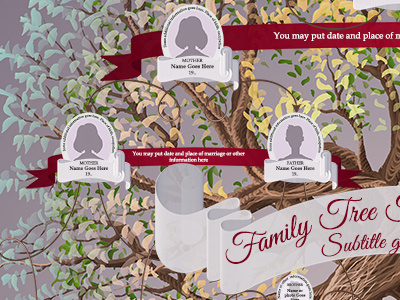 Family Tree Template ancestry family history records family tree genealogy grandparents history photoshop relatives template tutorial