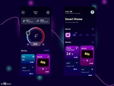Smart Home Application UI adobe xd design figma home home screen homepage smart smart home smart home app smart home app ui smarthome trandy 2021 ui ui ux uiux ux