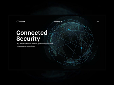 Centurylink - Interactive Globe Demo Landing Page 3d after effects animation data design futuristic globe hero interaction interface landing page network particles tech ui ux vfx visualization web design website