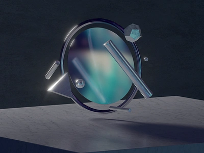 Reflection 3d 3d animation after effects animation art blender c4d chrome cinema4d creative digital art flare geometric iridescent loop marble metal minimal redshift reflection