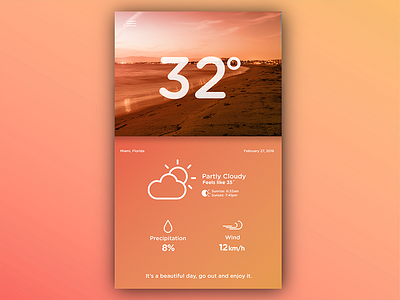Weather UI Concept gradient graphic design weather icons mobile typography ui ux