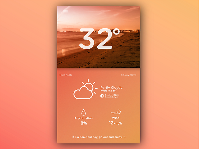 Browse thousands of Weather UI images for design inspiration | Dribbble
