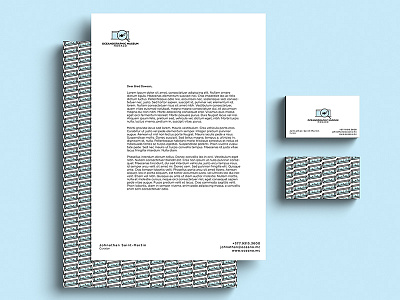 Oceanographic Museum of Monaco Branding branding business card fish flat graphic design identity illustration logo marketing ocean pattern stationery