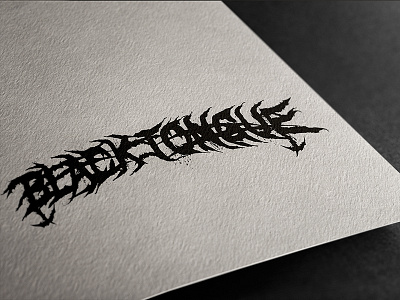 Black Tongue Logo branding calligraphy death metal deathcore handlettering illustration logo marketing metal music typography
