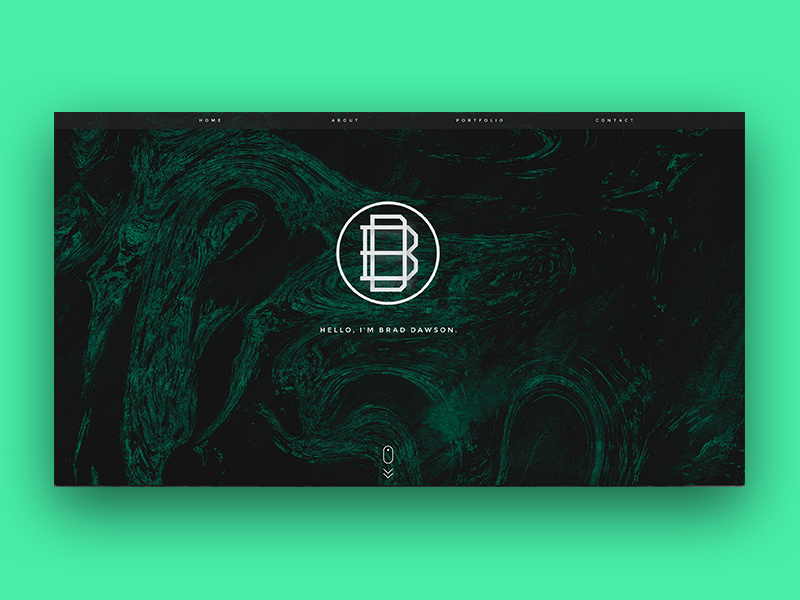 Landing Page - Personal Website by Brad Dawson on Dribbble