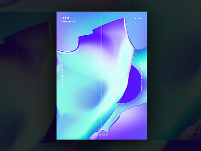 Blue Milk 3d abstract baugasm daily digital art gradient graphic design neon poster print typography