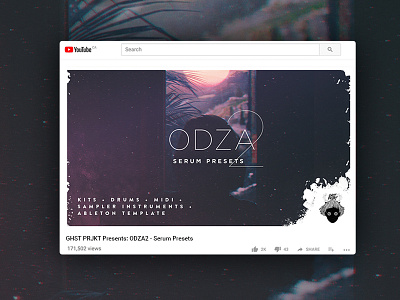 ODZA 2 - Artwork art banner design digital edm future graphic music synth ui video youtube