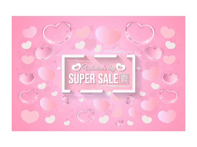 Heart love shape decoration frame super sale banner