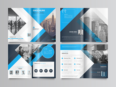 Creative business 8 page brochure design abstract annual booklet business company corporate cover creative design document illustration layout magazine marketing modern presentation promotion report template vector