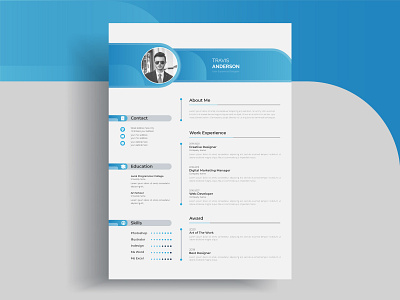 Professional CV resume template design background business company corporate curriculum cv document employment header interview job modern page paper professional resume template vector vitae work