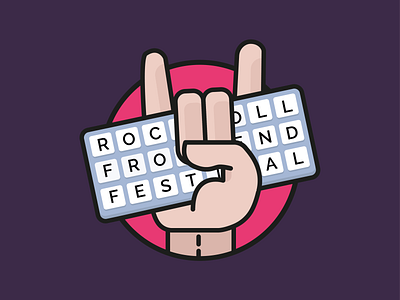 🤘⌨️ branding design flat frontend icon illustration illustrator keyboard logo rock rock and roll vector