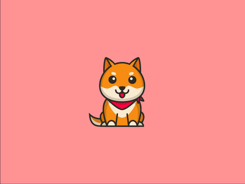 Happy Shiba ! design dog flat icon illustration motion shiba shiba inu ui vector