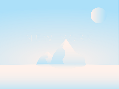 N E W Y O R K cold freeze gradient landscape mountain