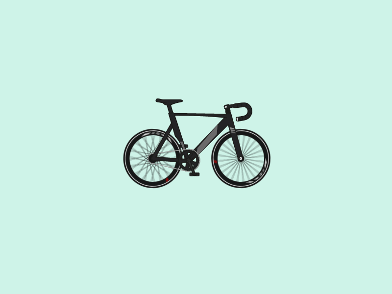 Bike #2 bicycle bike design fixed gear fixie flat illustration illustrator motion ui vector