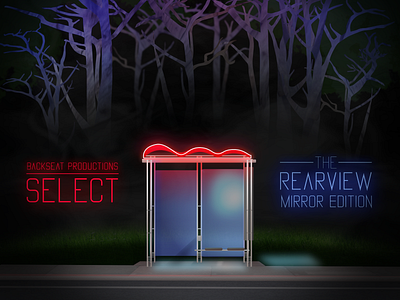 Backseat Productions Select : The Rearview Mirror Edition aftereffects album cover bus stop california cover art illustration illustrator muni san francisco sf sf bay area typography vector