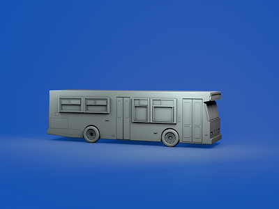WIP - SF Muni 3d bus california cinema 4d design maxon cinema 4d model muni render san francisco sf sf transit