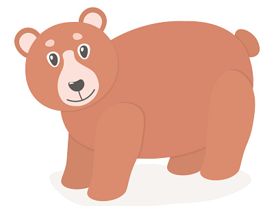 Cute bear in cartoon style. Vector illustration.