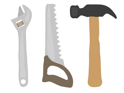 Set of construction tools. Vector illustration.