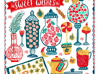 Sweet wishes art christmas drawing food hand drawn illustration sweets winter