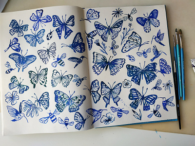 Blue Butterflies