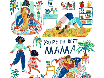 Best Mama art drawing gouache hand drawn illustration mama mother day womens day