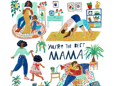 Best Mama art drawing gouache hand drawn illustration mama mother day womens day