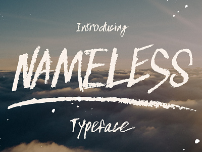Nameless typeface brush font chalk handwriting handwritten hipster informal logo paint rough rush swash typography
