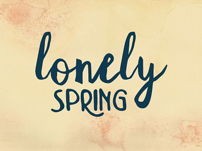 Lonely Spring brush hand written thypography type