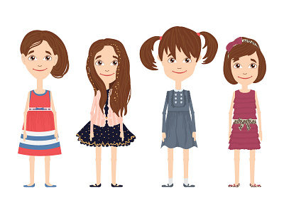 Children character design 2 character design children drawing illustration kid vector