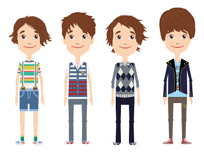 Children character design 3 character design children drawing illustration kid vector