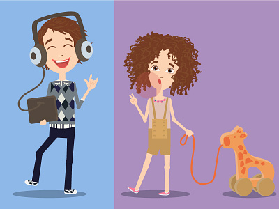 Children characters design character design children drawing illustration kid vector