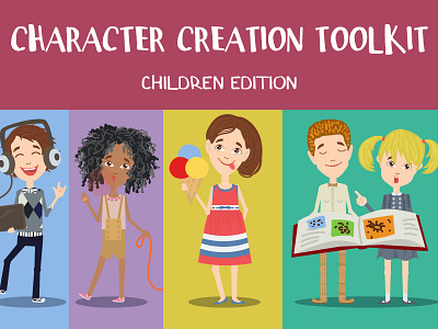 Children Character Creation toolkit boys business card cartoon characters children girls illustration kid mascot presentation vector