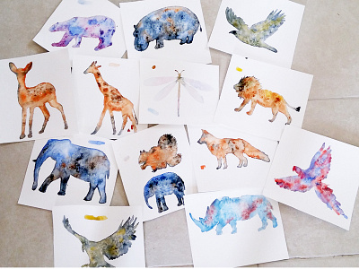 Watercolor animals animals drawing illustration safari watercolor watercolour wild