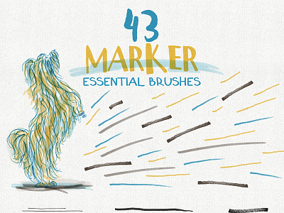 Marker vector brushes brush hand drawn illustration marker vector