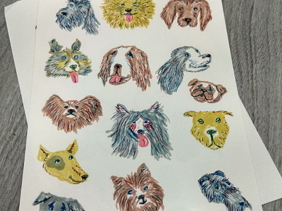 I love dogs art dogs drawing hand drawn illustration marker illusyration