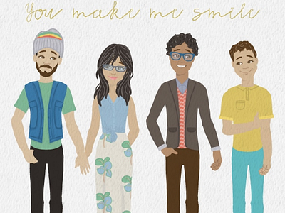 You make me smile illustration character creation female character illustratio people smile vector people