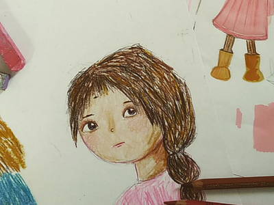 Character sketch character design children book colored pencils drawing illustration