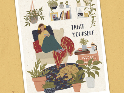 Treat Yourself - greeting card