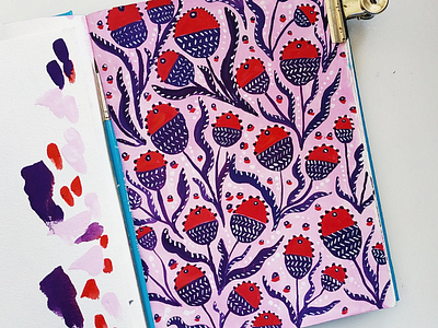 Pattern, pattern, pattern art drawing florals gouache hand drawn illustration pattern