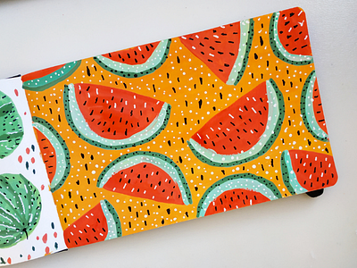 Watermelon pattern art drawing fruits gouache hand drawn illustration summer watermelon