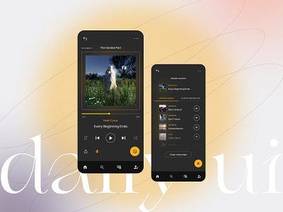 Music Player – Daily UI. app dailyui design musicplayerapp ui ux uxui
